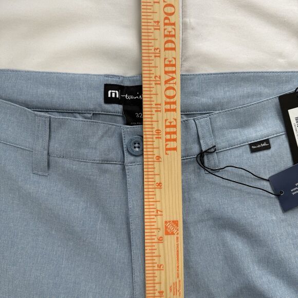 Travis Mathew Beck Shorts Men 32 Blue Golf Stretch Performance Wrinkle Resistant - Picture 7 of 12